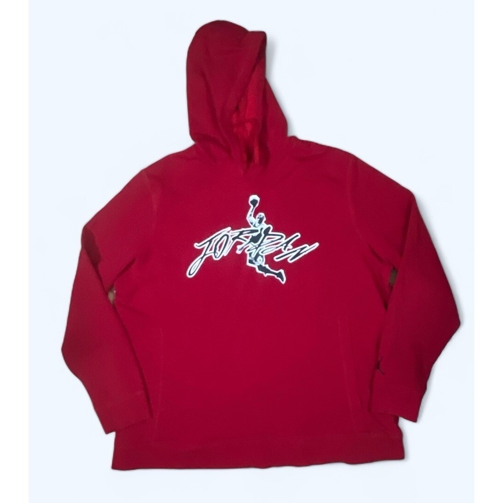 Nike Air Jordan‎ Dunk Graphic Dri-Fit Sweatshirt Hoodie Red Mens Size XXL